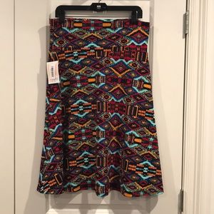 LuLaRoe NWT XL Azure Aztec print skirt